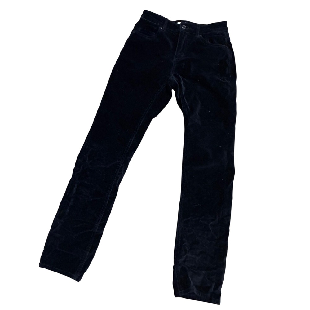 Kate Spade Broome Street Black Crushed Velvet Pants Poet Core Vintage Size 24